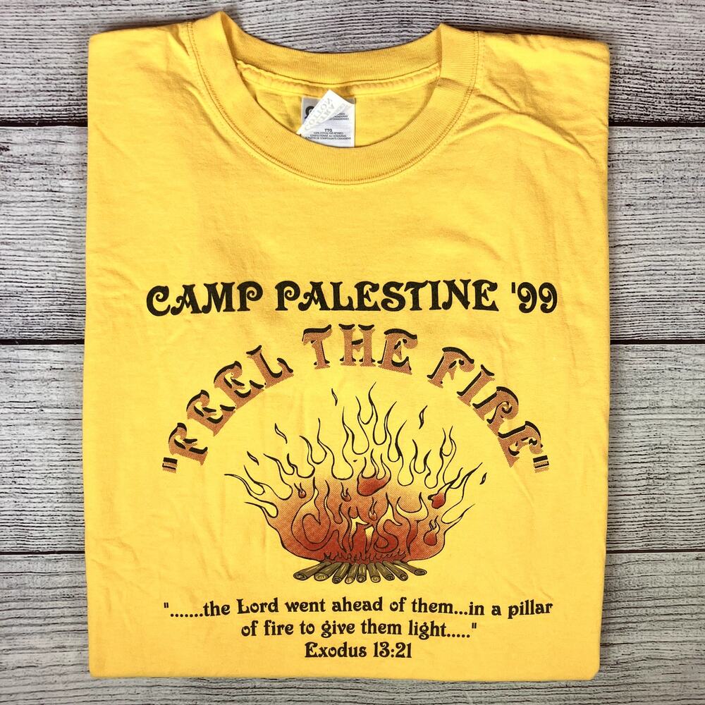 Vintage Exodus 13:21 Camp Palestine Jesus T-shirt